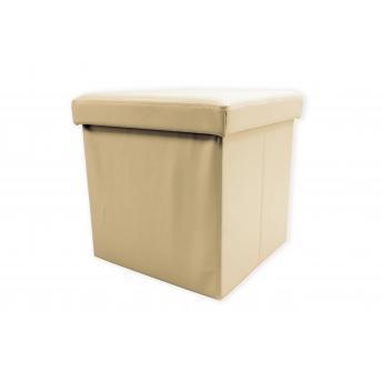 comprar TABURETE DE ALMACENAMIENTO PLEGABLE BEIGE 38CM