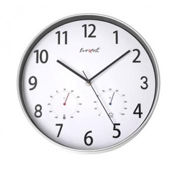 comprar RELOJ PARED EUROFEST 30CM C/TEMP. Y HUM. PLATA
