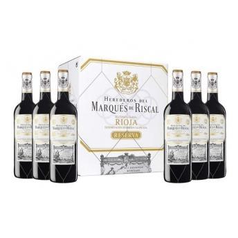 comprar 6 BOTELLAS VINO TINTO MARQUES DE RISCAL RESERVA 75CL